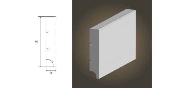 Listwa Wilgocioodporna MDF Classic R1 - Lagrus
