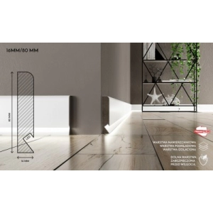 Listwa przypodłogowa MDF LED Hania R5, Perfect