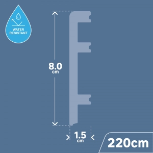 Listwa przypodłogowa PVC Status Line 80x15mm