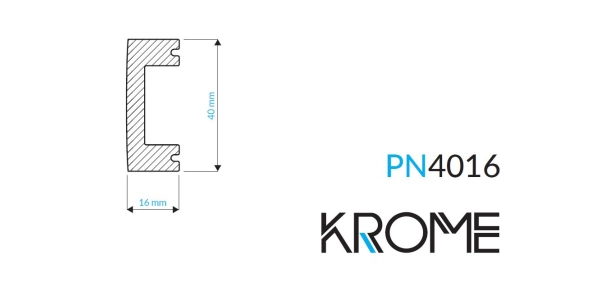 Listwa ścienna, przypodłogowa polistyren HD - PN 4016, Krome