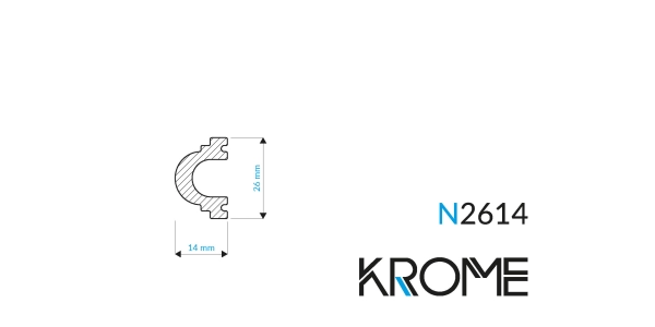 Listwa ścienna polistyren, N 2614 Krome