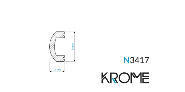 Listwa ścienna polistyren, N3417 Krome