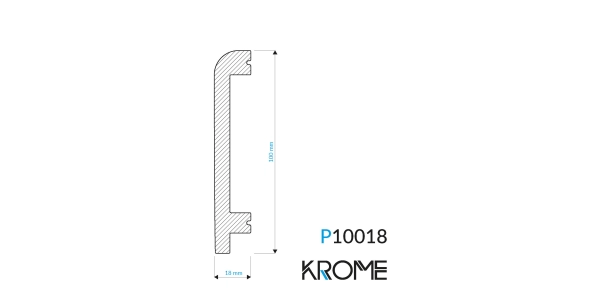 Listwa przypodłogowa polistyren, P10018 Krome