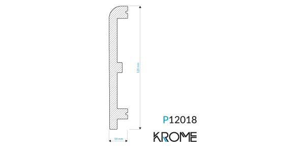 Listwa przypodłogowa polistyren, P12018 Krome