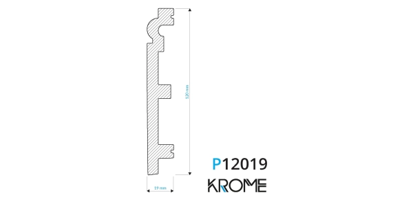 Listwa przypodłogowa polistyren, P1219 Krome