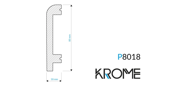 Listwa przypodłogowa polistyren HD - P8018, Krome