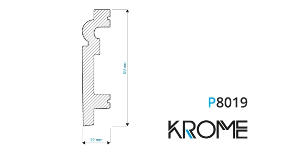 Listwa przypodłogowa polistyren, P8019 Krome