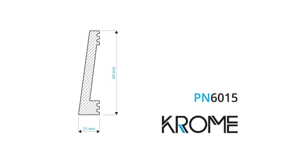 Listwa przypodłogowa polistyren, PN6015 Krome