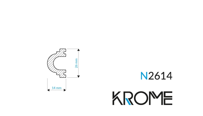 Listwa ścienna polistyren, N 2614 Krome