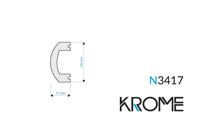 Listwa ścienna polistyren, N3417 Krome