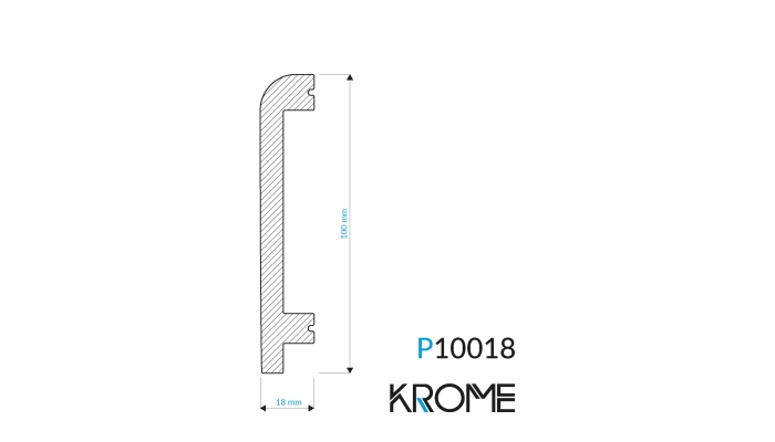 Listwa przypodłogowa polistyren, P10018 Krome