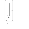 Listwa biała drewniana 60/16 RAL 9003, Pedross