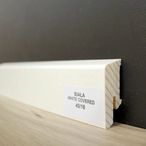 Listwa przypodłogowa biała sosnowa, Pedross 40/16