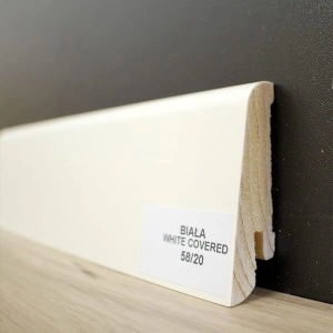 Listwa przypodłogowa biała sosnowa, Pedross 58/20