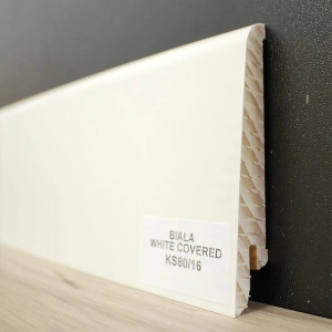 Listwa przypodłogowa biała sosnowa, Pedross KS 80/16