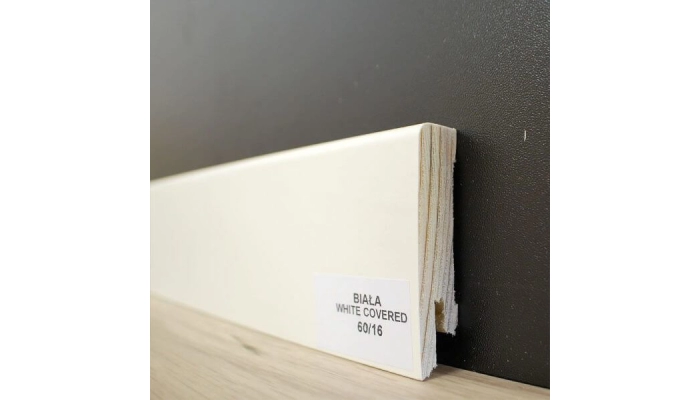 Listwa przypodłogowa biała sosnowa, Pedross 60/16