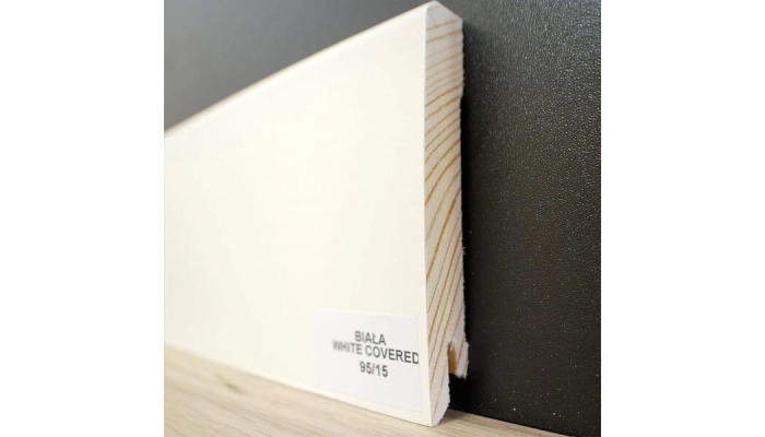 Listwa przypodłogowa biała sosnowa, Pedross 95/15