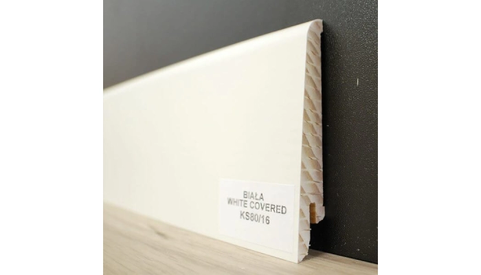 Listwa przypodłogowa biała sosnowa, Pedross KS 80/16