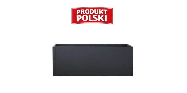 Donica ogrodowa metalowa 180x50x50 cm