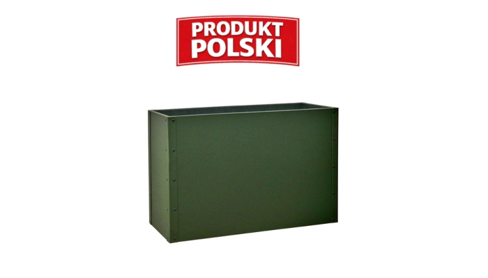 Donica ogrodowa metalowa 110x36x70