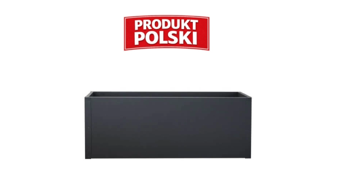 Donica ogrodowa metalowa 180x50x50 cm