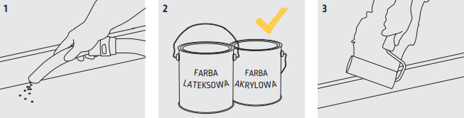 Malowanie listew przypodłogowych Creativa farbą akrylową lub lateksową