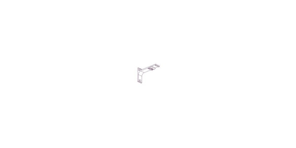 Wspornik ścienny do szyn aluminiowych pojedynczych 10cm biały