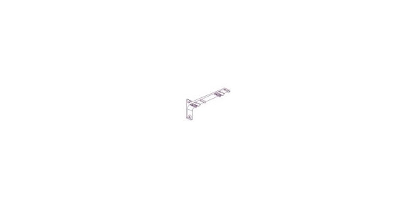 Wspornik ścienny do szyn aluminiowych pojedynczych 15cm czarny